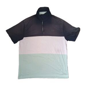 Under Armour Playoff Polo Shirt Mens XL Blue Colorblock Performance